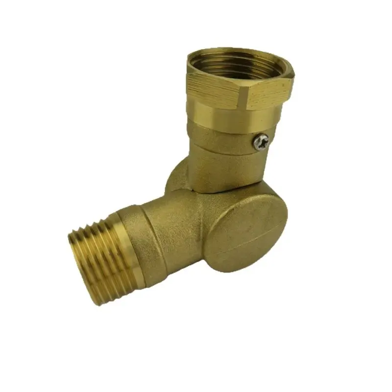 

【EFFICIENT 】Adjustable Garden Hose Swivel Connector 180 Degree And 360 Degree Metal Faucet Adapter For Irrigation Driveways Gold