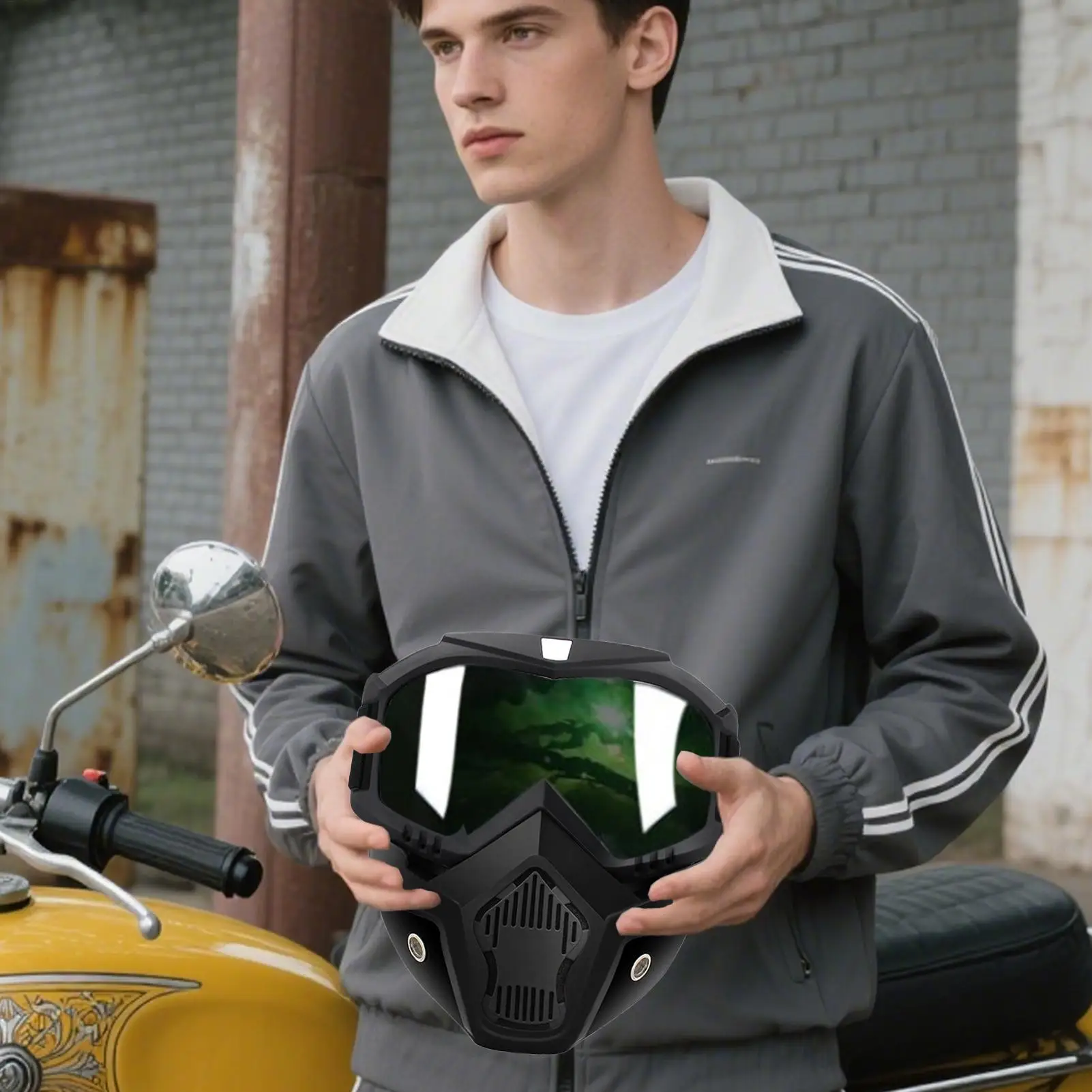 Motorcycle Helmet Motorcycle Helmet Riding Goggles Glasses Dustproof Windproof Welding Glasses Anti-Fog Motocross Eyewear For