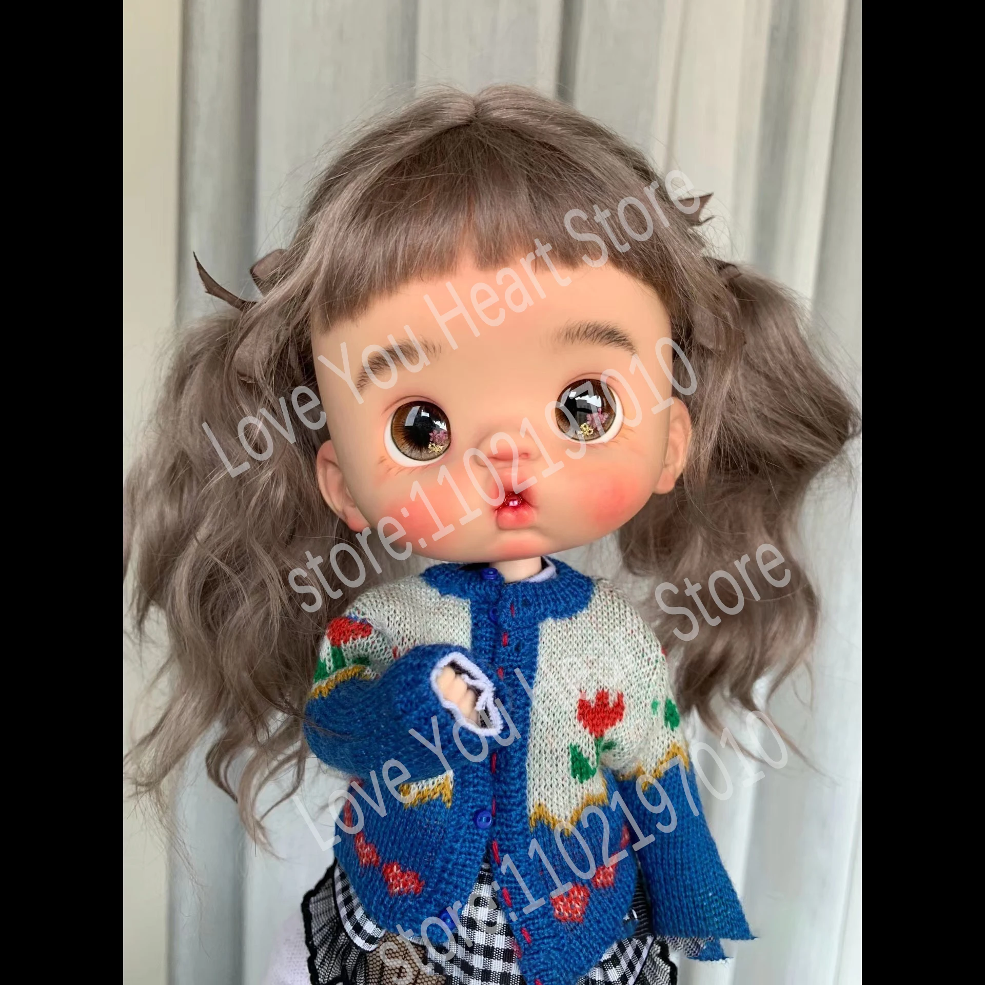 

New 1/6 BJD Doll Resin Material DIY Lovely Doll HUHU No Makeup Doll Toys Gifts send random glass eyes