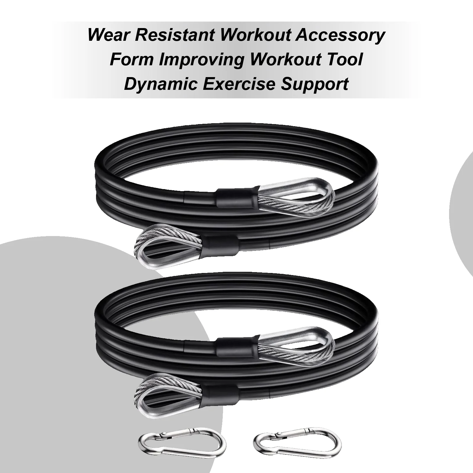 

Удлинитель кабеля для фитнеса, 2 шт., сверхмощные эргономичные аксессуары для йоги, аксессуары для домашнего спортзала для занятий спортом, йогой, прочности ног, спины