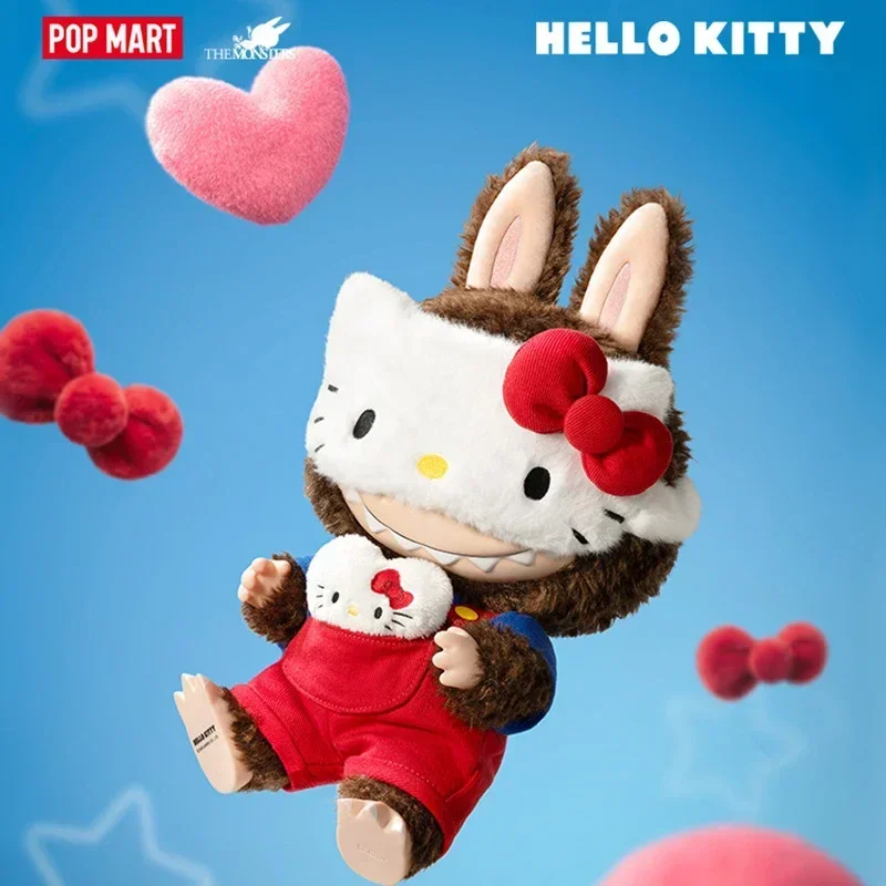 

POP MART The Monsters X Hello Kitty Anime Action Figure Guess Bag Ornament Figurines Home Decor Desktop Dolls Model Girls