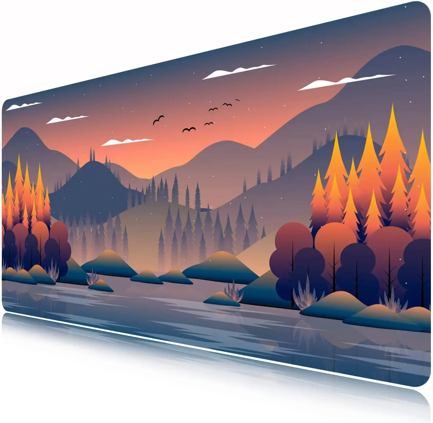 

Autumn Mouse Pad Mouse Pad with Stitched Edges Waterproof and Non-Slip Desk Mat XXL Extended Keyboard Pad 35.4×15.75×0.12 Inch