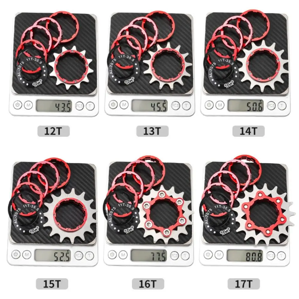 Aluminum Alloy+Stainless Steel Single Speed Conversion Kit 12T 13T 14T Black Red Gold Silver MTB Freewheel Bike Sprocket