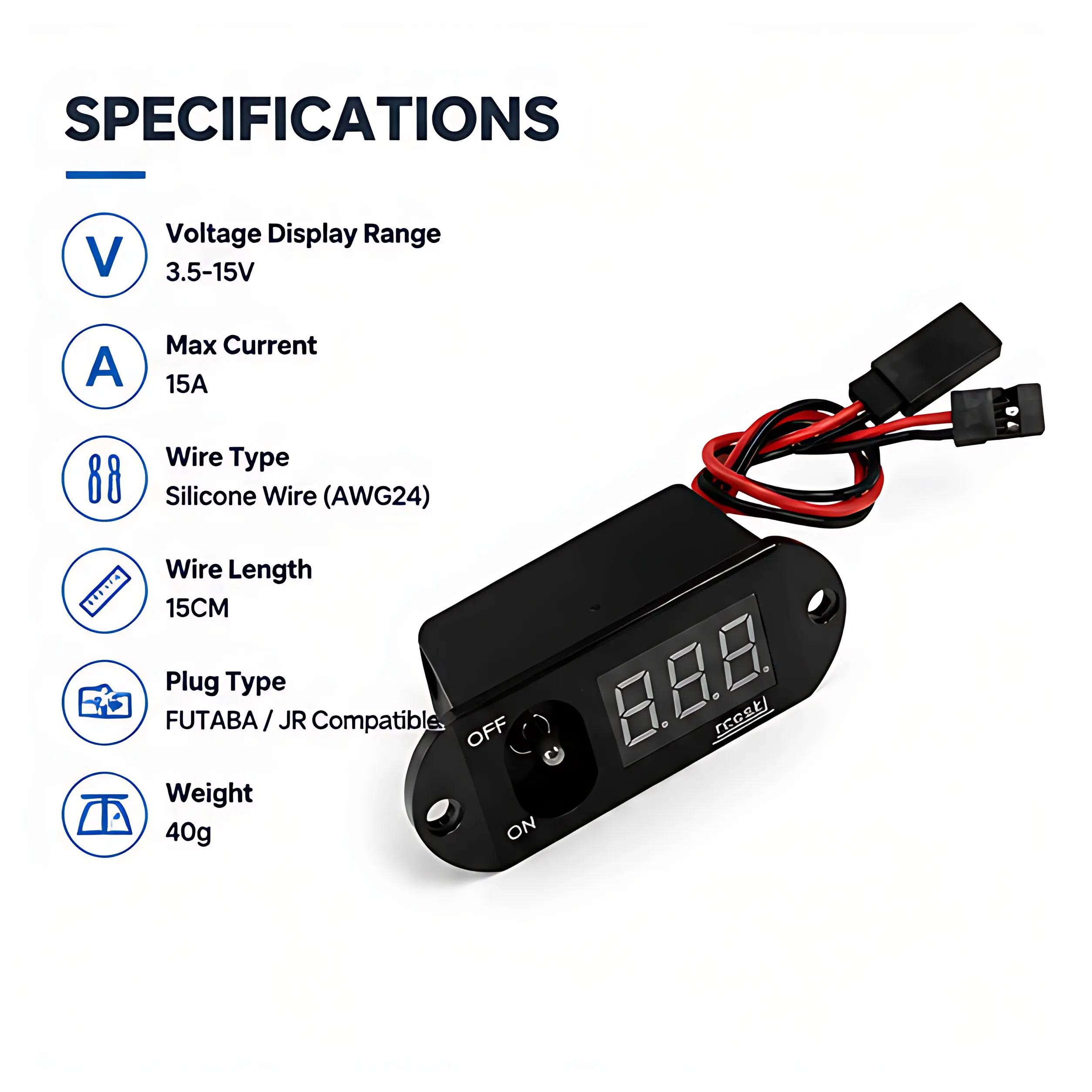 1 Pc Rccskj 2110 Current Switch Voltmeter Power Switch For RC Model