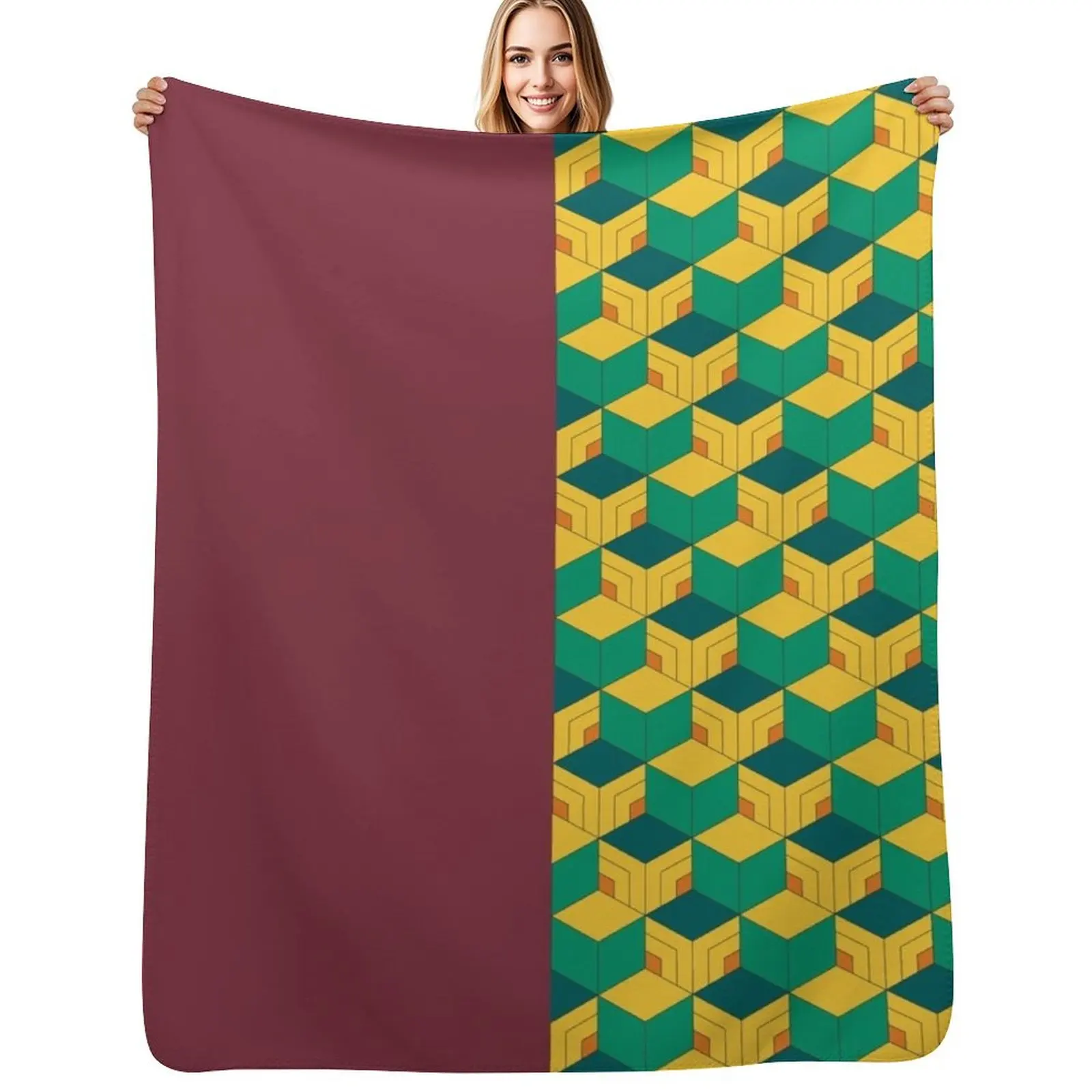 

TOMIOKA GIYU PATTERN Throw Blanket Lightweight Cozy Blanket for Bed Sofa