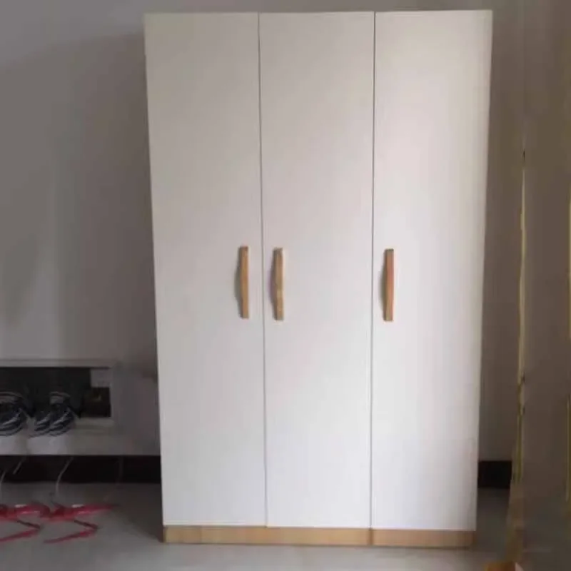 Space Saving Wooden White Wardrobe Box Modern Apartment Women Clothes Wardrobes Hotel Living Room Ropero Armable Home Furniture