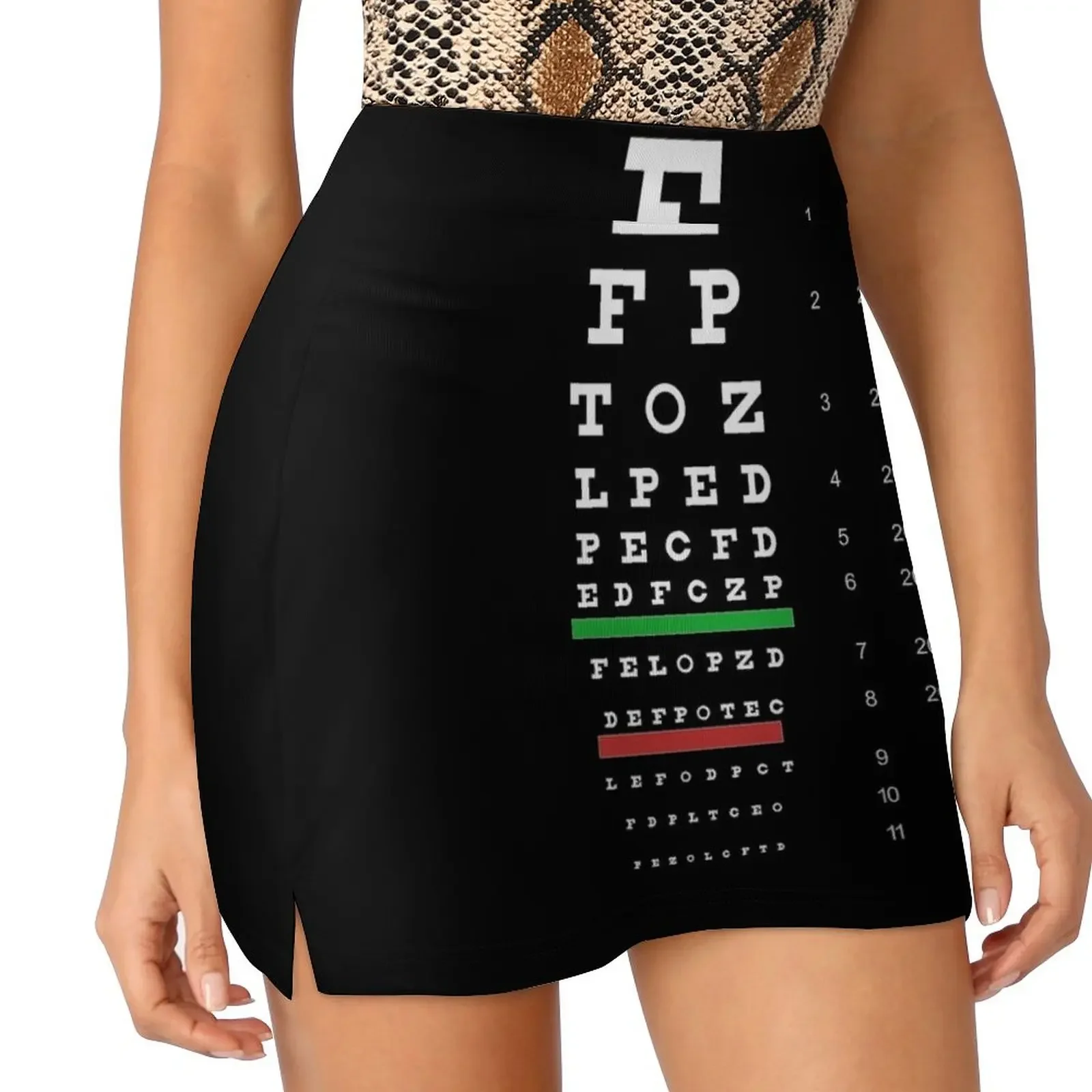 

Snellen Chart Mini Skirt cosplay women clothing 2024 new arrivals festival outfit women