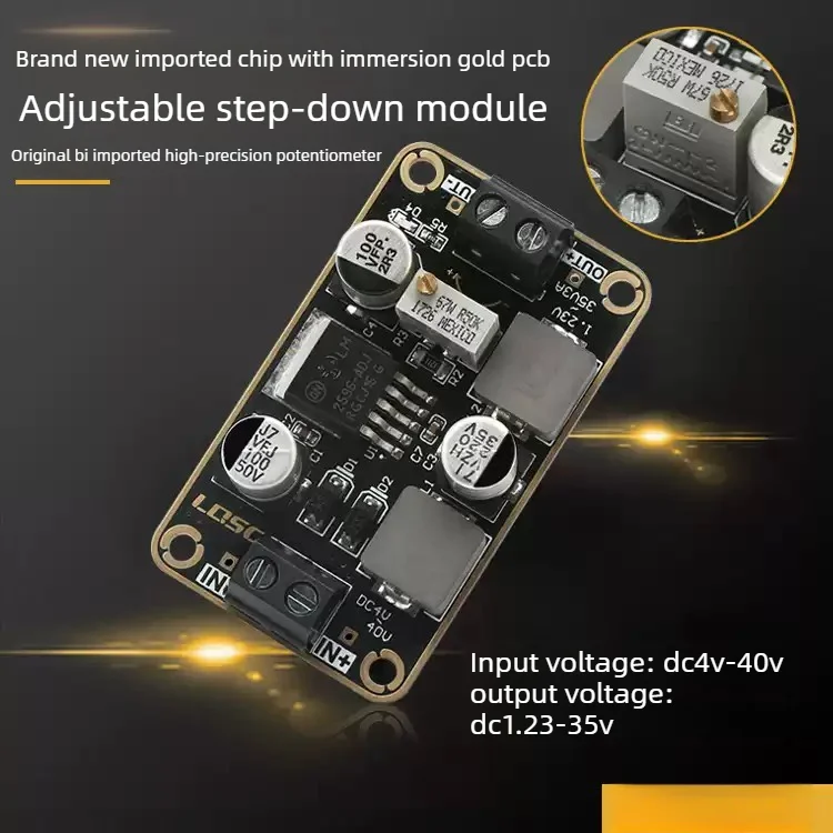 DC-DC Adjustable Step-down Power Supply Module LM2596-ADJ DC 4V-40V To 1.23-35 V 3A Voltage Regulator Board