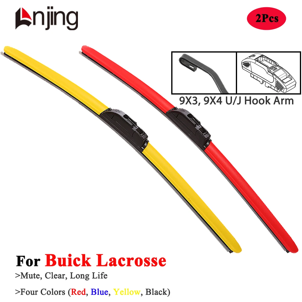 

LNJING Colorful Wiper Blades For Buick Lacrosse 2006 2009 2010 2011 2012 2014 2015 2019 2023 2024 Car Exterior Accessories Parts