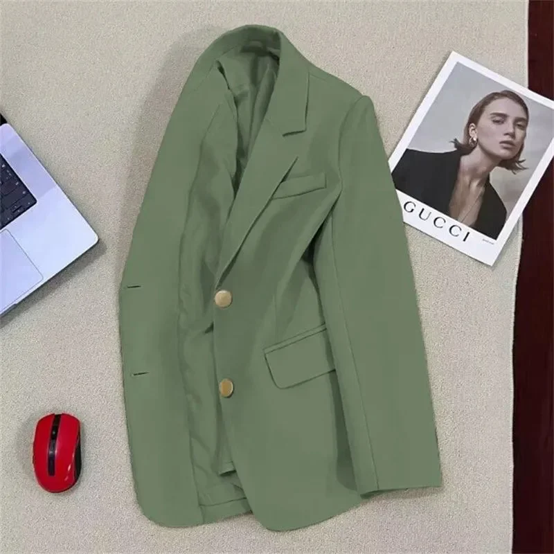Kadın Blazer Ceket, Tek Göğüslü, Çentikli Yaka - usage example