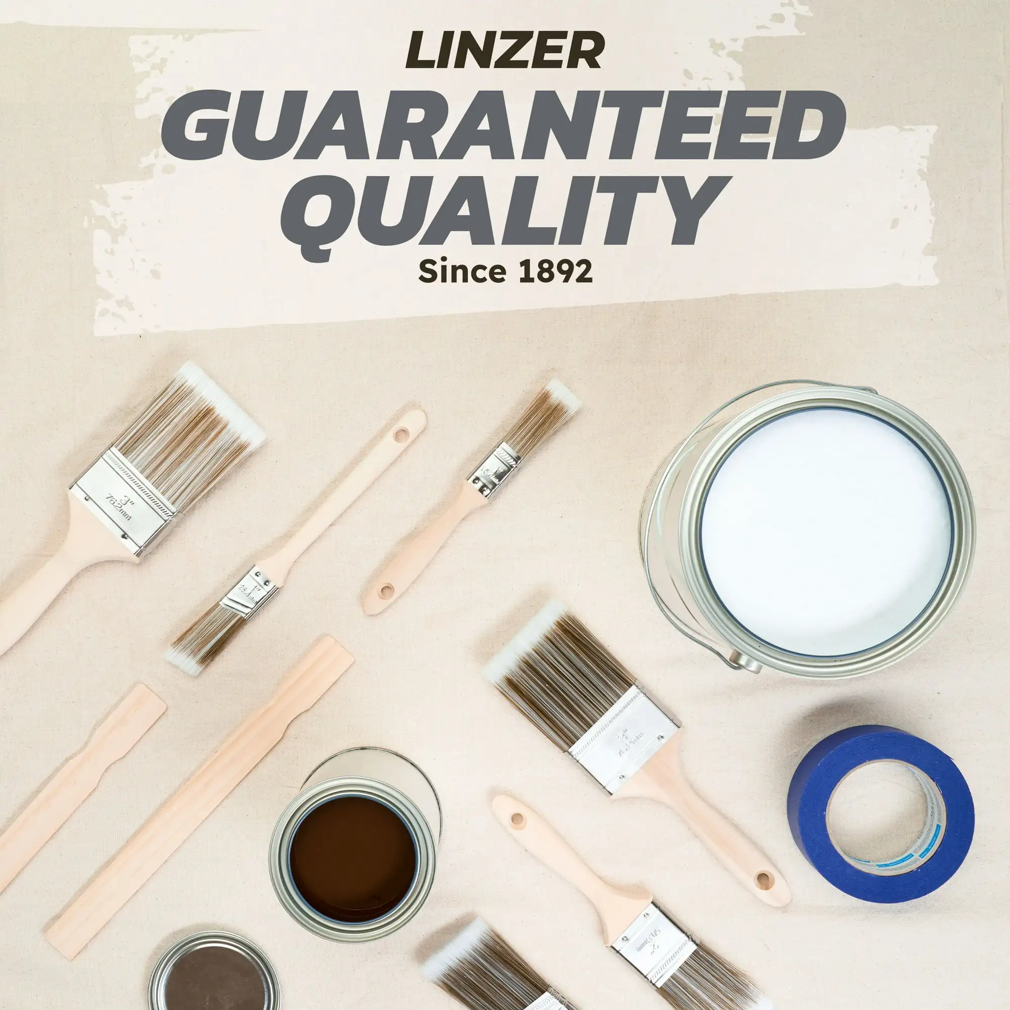 Ensemble de pinceaux en polyester mélangé, 3 pièces, BETTER