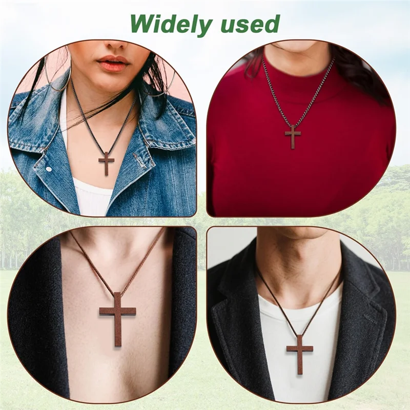 ABKO-100Pcs Mini Wooden Crosses For Pocket Prayers Crafts Small Pendant Charm Easter Egg Fillers For Easter Christian Gifts