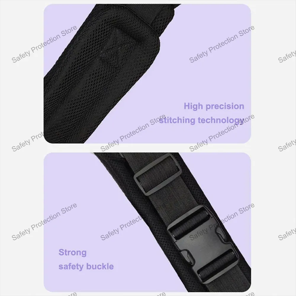 Adjustable Kids Motorcycle Safety Belt Child Reflective Rear Seat Grab Handle Strap Motorcycle Breathable Harness Anti-Drop