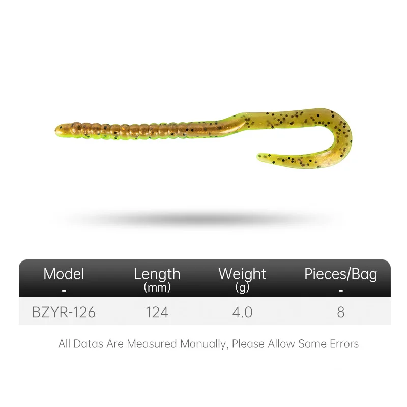 MSEASFREE-Soft Silicone Fishing Lure, Bionic Swimbait, Bionic Bait, Bass, Pike, Trout, Quality, 124mm, 4G, 8Pcs per Pack