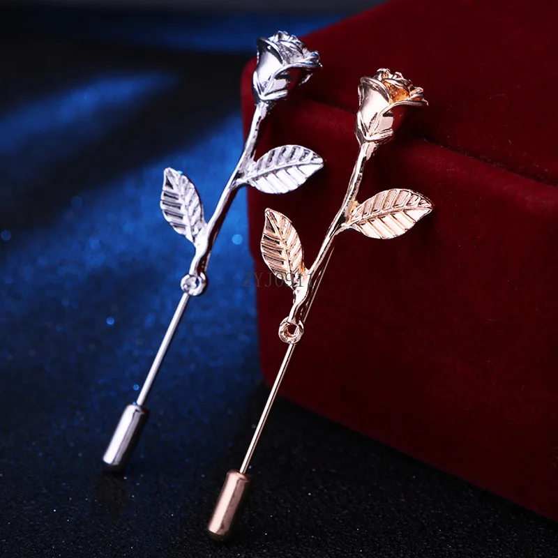 * Moda Uomo Donna Albero Foglie Animale Perla Rosa Spilla ad ago lungo Scialle Cardigan Spille Spille Colletto della camicia Accessori