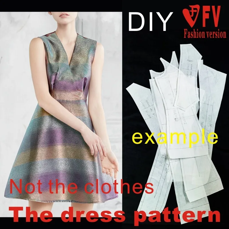 Pattern Making Women's Fashion Sleeveless Dress Clothing Sewing Drawing BLQ-465