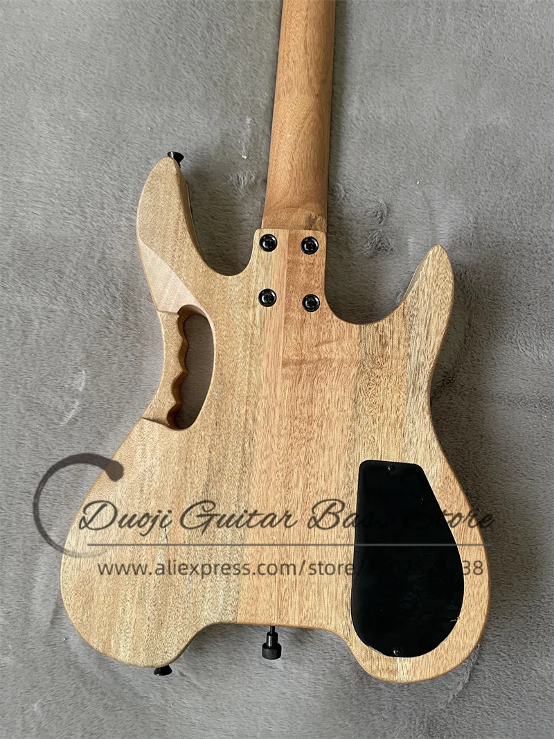 Left Hand Headless Electric Guitar Shabili Veneer Top SSH pickup Rosewood Frets 22 Frets can be customized