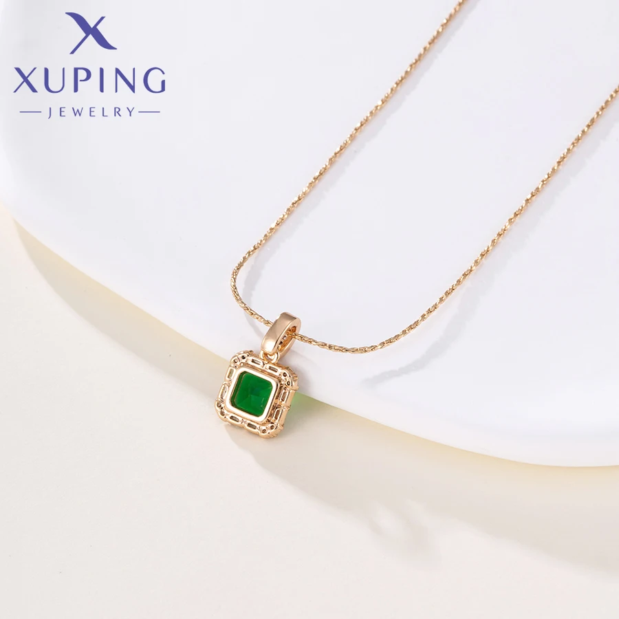 Xuping Schmuck Neuankömmling Charm Quadratischer Anhänger Halskette für Frauen Exquisites Partygeschenk X000789366 – Detail 15