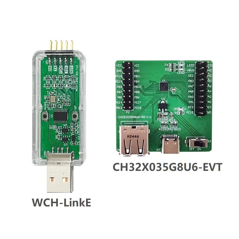 CH32X035 Development Board USB+USB PD 32-bit RISC-V MCU ADC OPA CMP SPI Function Evaluation Boards kit