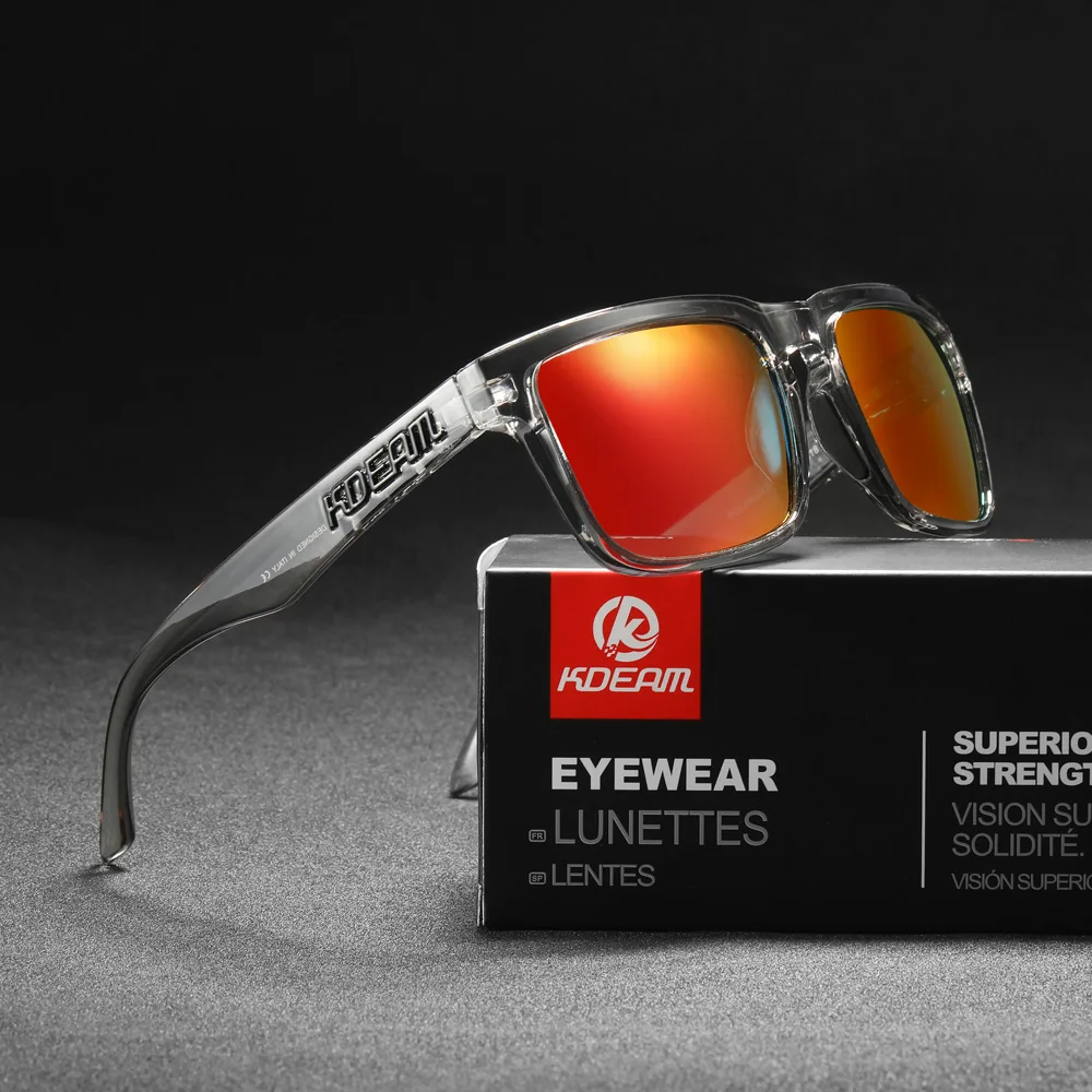 Neue KDEAM Marke Kurze Design Männer Platz Polarisierte Sonnenbrille Hochwertige Fahren Sonnenbrille Mode Frauen Shades UV400 Brillen – Detail 25