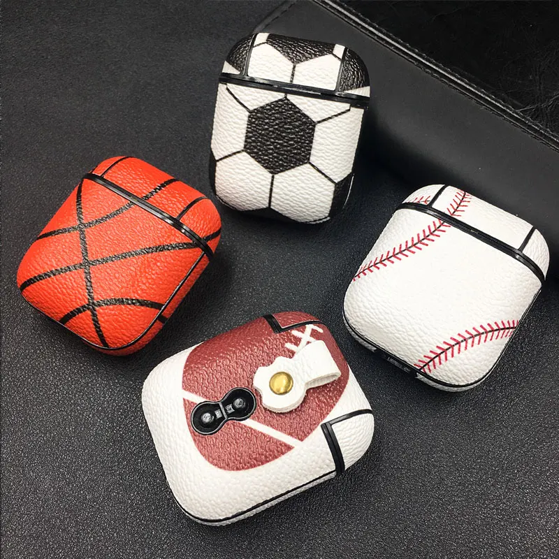 Unique Basketball Baseball Pattern Earphone Case For Airpods Pro 2 2022 Shockproof Protective Hard Case For Air pods 1 2 3 Cover