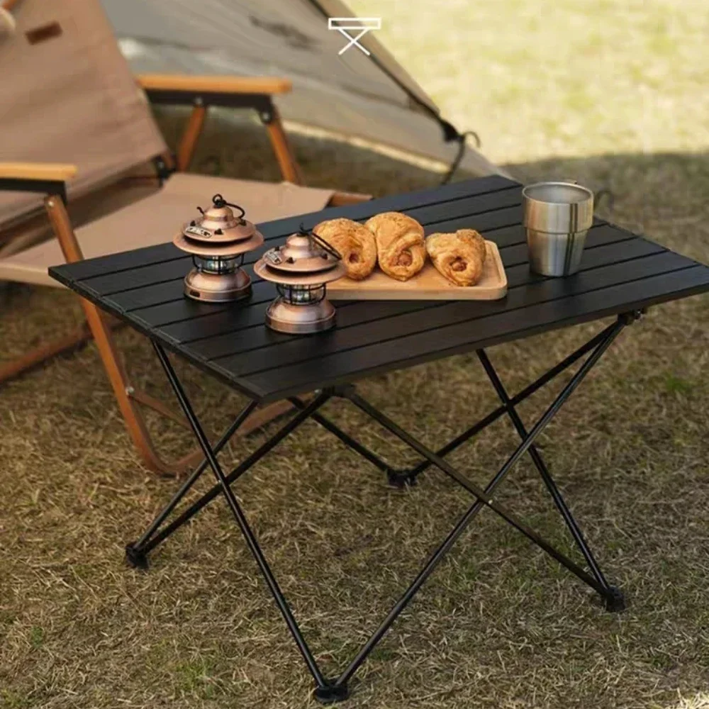 Camping Table Ultralight Outdoor Folding Picnic Table Aluminum Alloy Portable Egg Roll Tables Hiker Tourist Climbing Plate Table