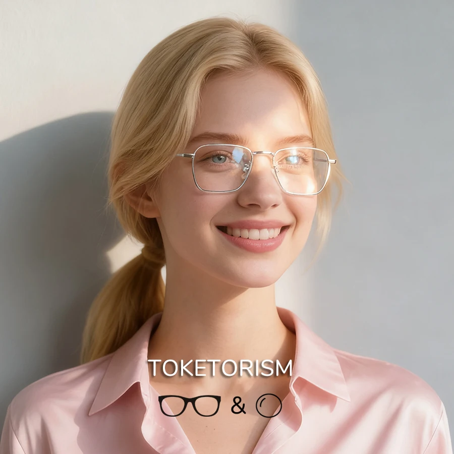 

Toketorism Fashion Myopia Reading Glasses For Women Vintage Men's Optical Eyeglass Frames