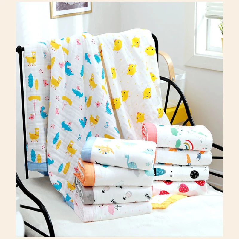 

New baby multifunctional bath towel newborn pure cotton gauze blanket baby absorbent cartoon blanket children's bath towel