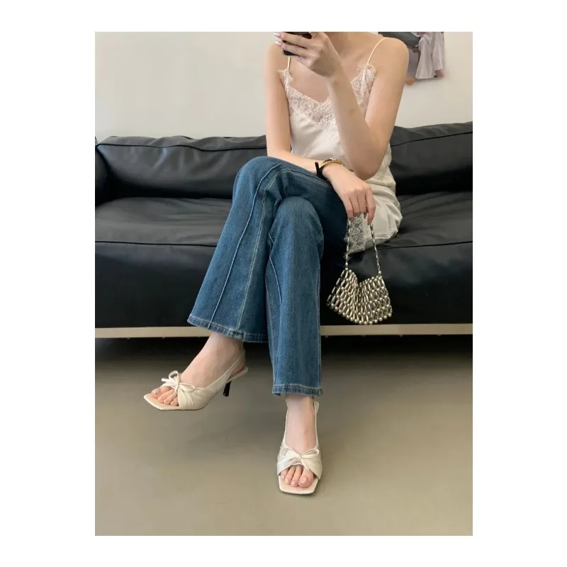 2026 Summer Women Floral Polka Dot Slingback Sandals Square Open Toe Elegant Ladies Office Daily Dating Dress Fashion Pumps image 4