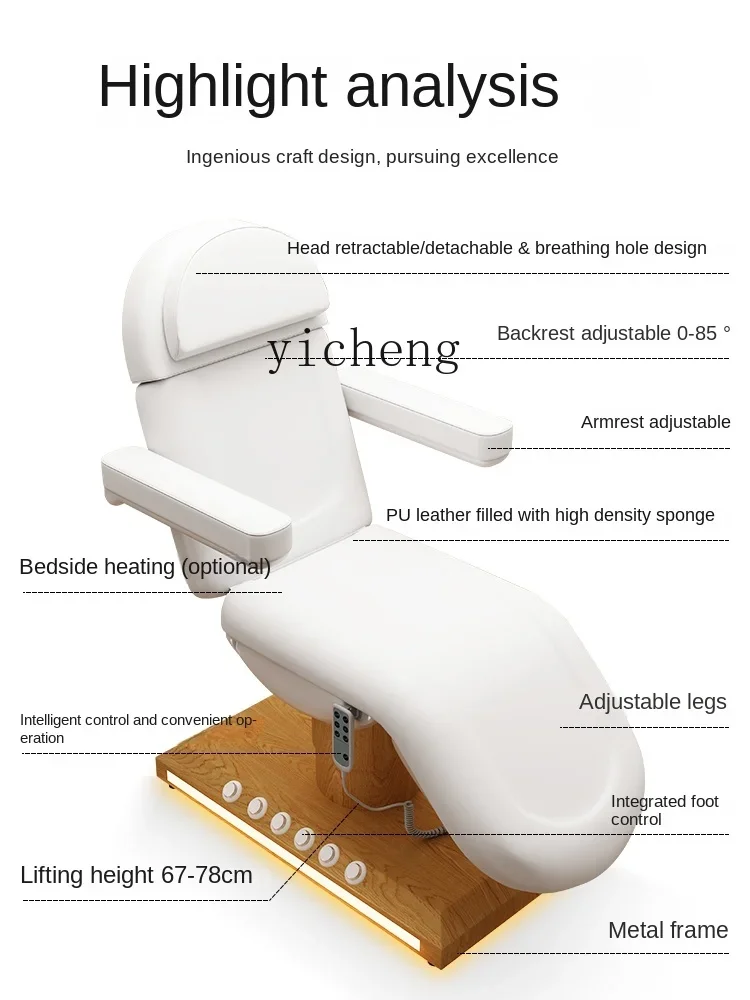 Zk Electric Beauty Bed Beauty Salon Special Medical Massage Multi-Function Physiotherapy Tattoo Couch
