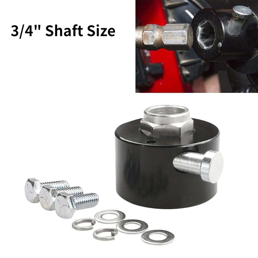 

3/4" Shaft Size 360° Racing Universal Steering Wheel Quick Release Disconnect Hub Kit Black