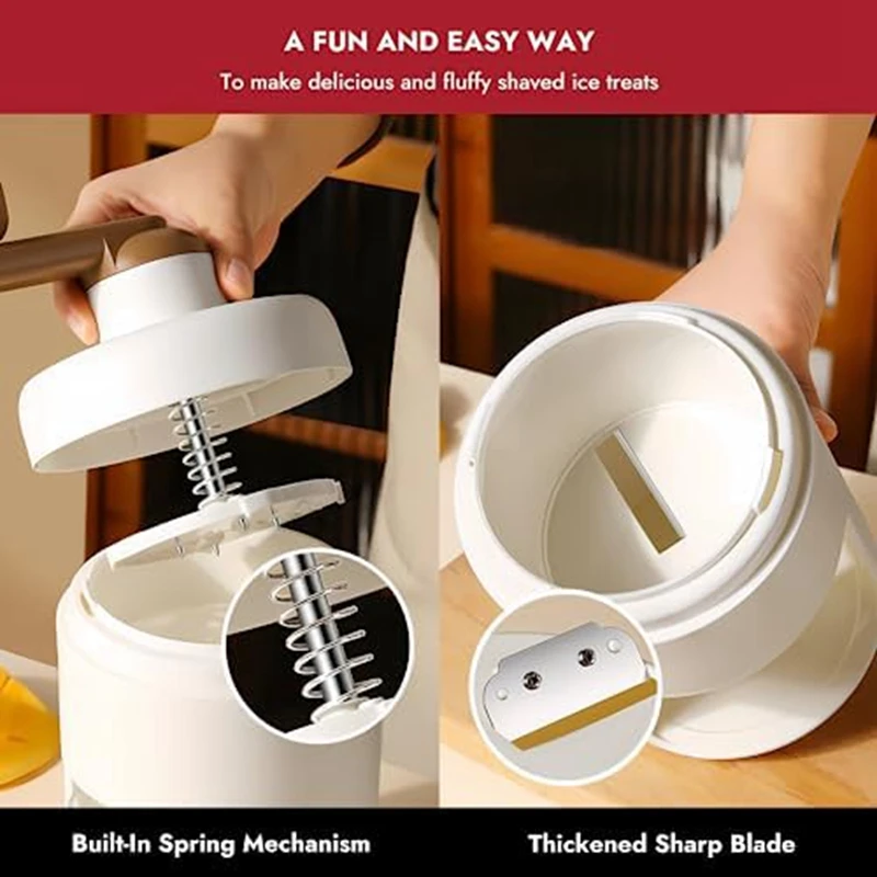 آلة ثلج منزلية يدوية ، آلة برد صغيرة ، آلة صنع الثلج اليدوية ، قطعة أثرية كسر الثلج ، سهلة الاستخدام