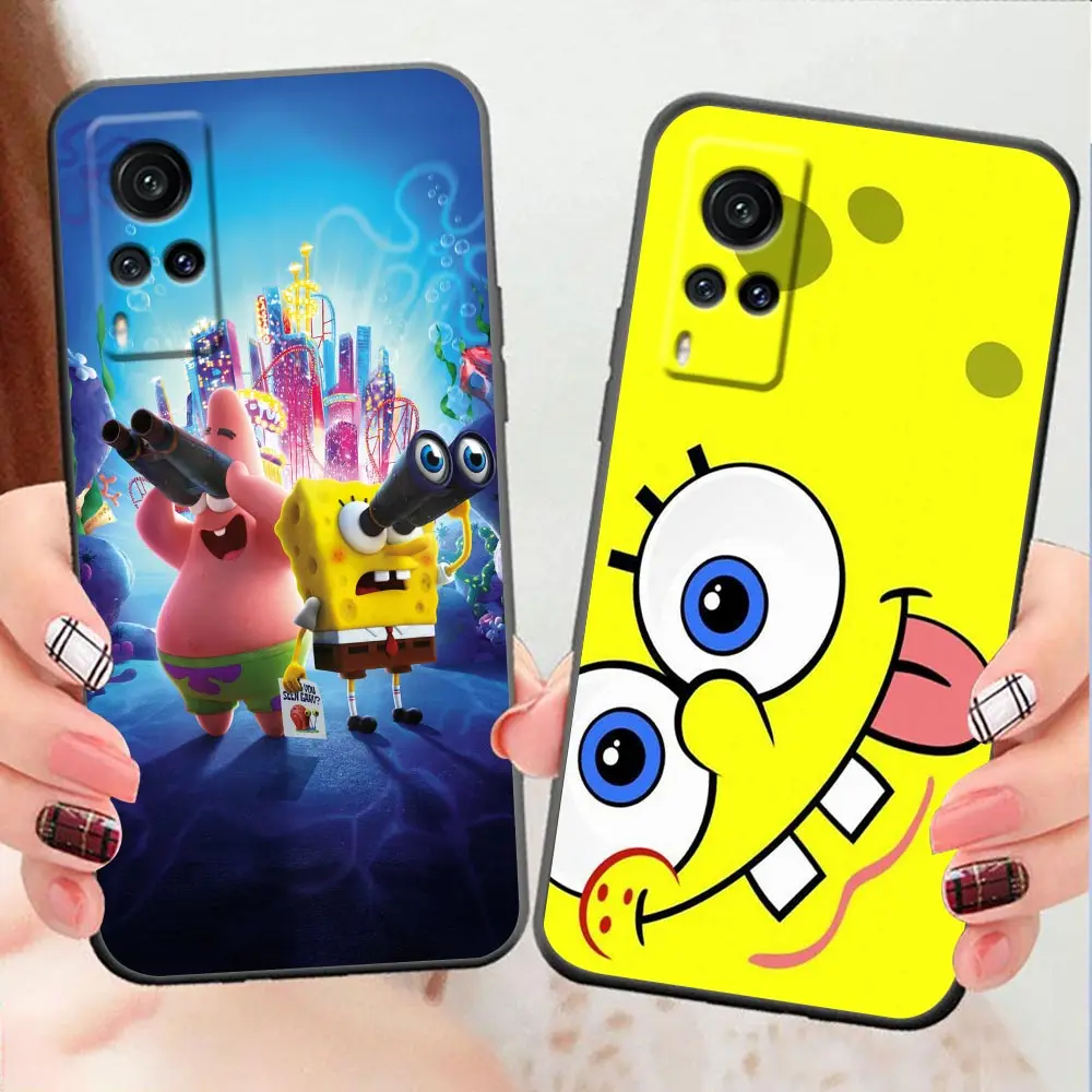 Phone Case For VIVO X90 X80 X70 X60 X50 X30 V29 V27 V25 V23 V23E V21 V21E V20 Case Funda Cover Happy S-SpongeBob S-SquarePants