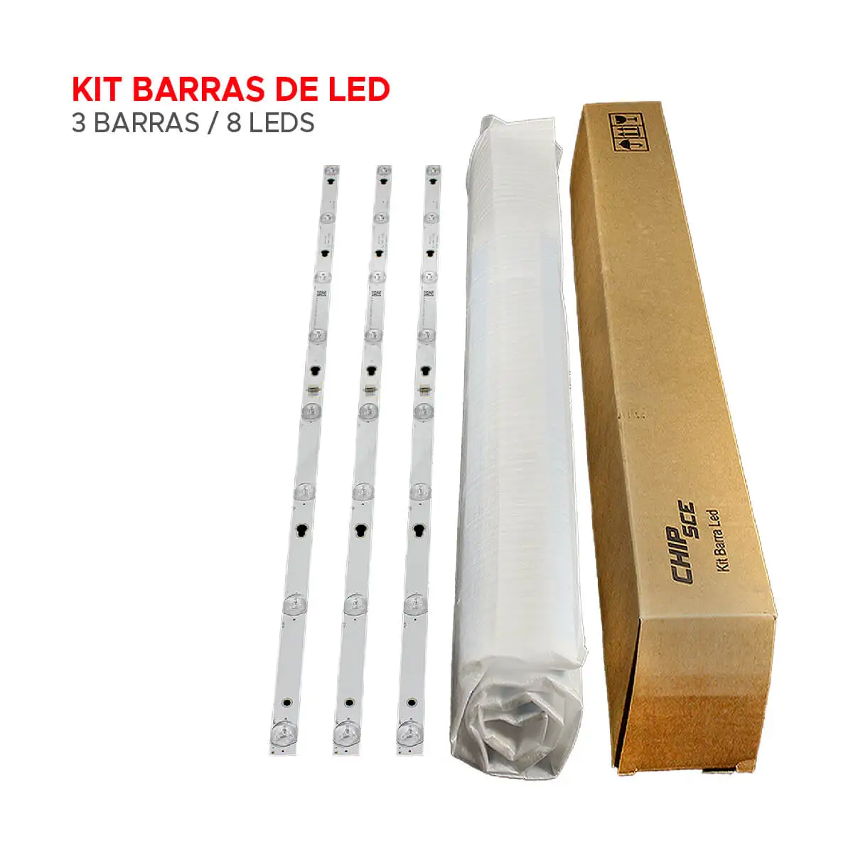 Kit 3 Led Bar Compatible with L39s4900fs L39s4900 8 Leds