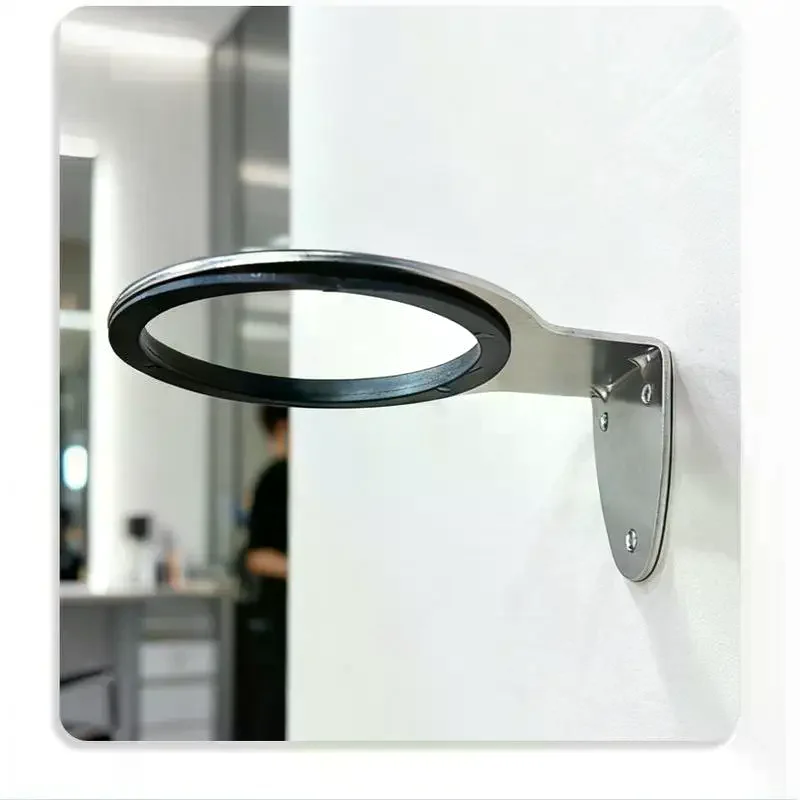 Wall Mounted Hair Dryer Storage Rack Waterproof Stainless Steel Holder for Home Bathroom Salon Barbershop