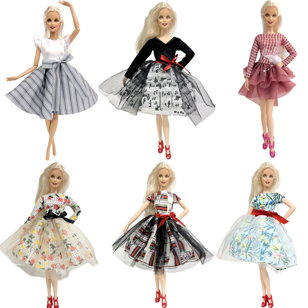 1 Set Hot sale Dancing Dress Party Ballet Skirt Daily Casual Wear For Barbie Doll Clothes Girl Gift Dolls Accessories Toy JJ