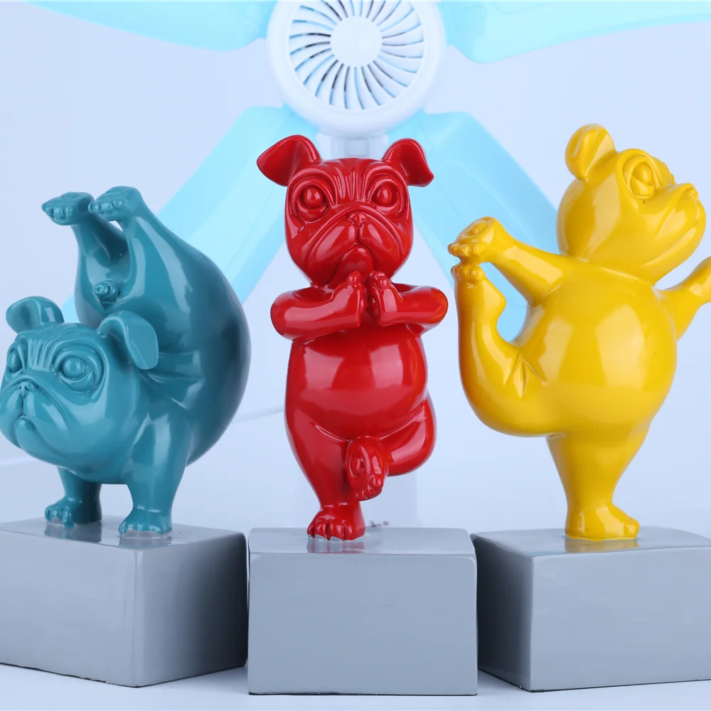 

French Bulldog Office Decoration Home Furnishings Desk Accessories Miniatures Aesthetic Room Decor Creative Posture Nordic