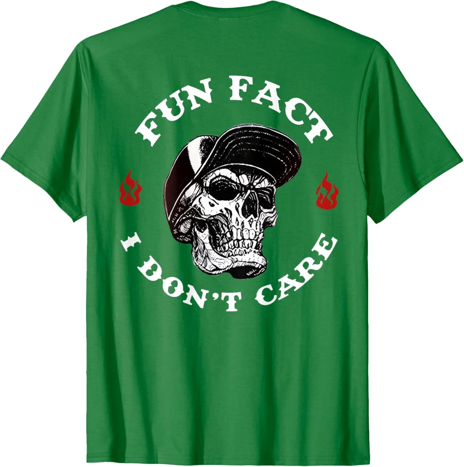 Fun Fact I Dont Care Funny Skeleton Saying Quote Unisex T-Shirt