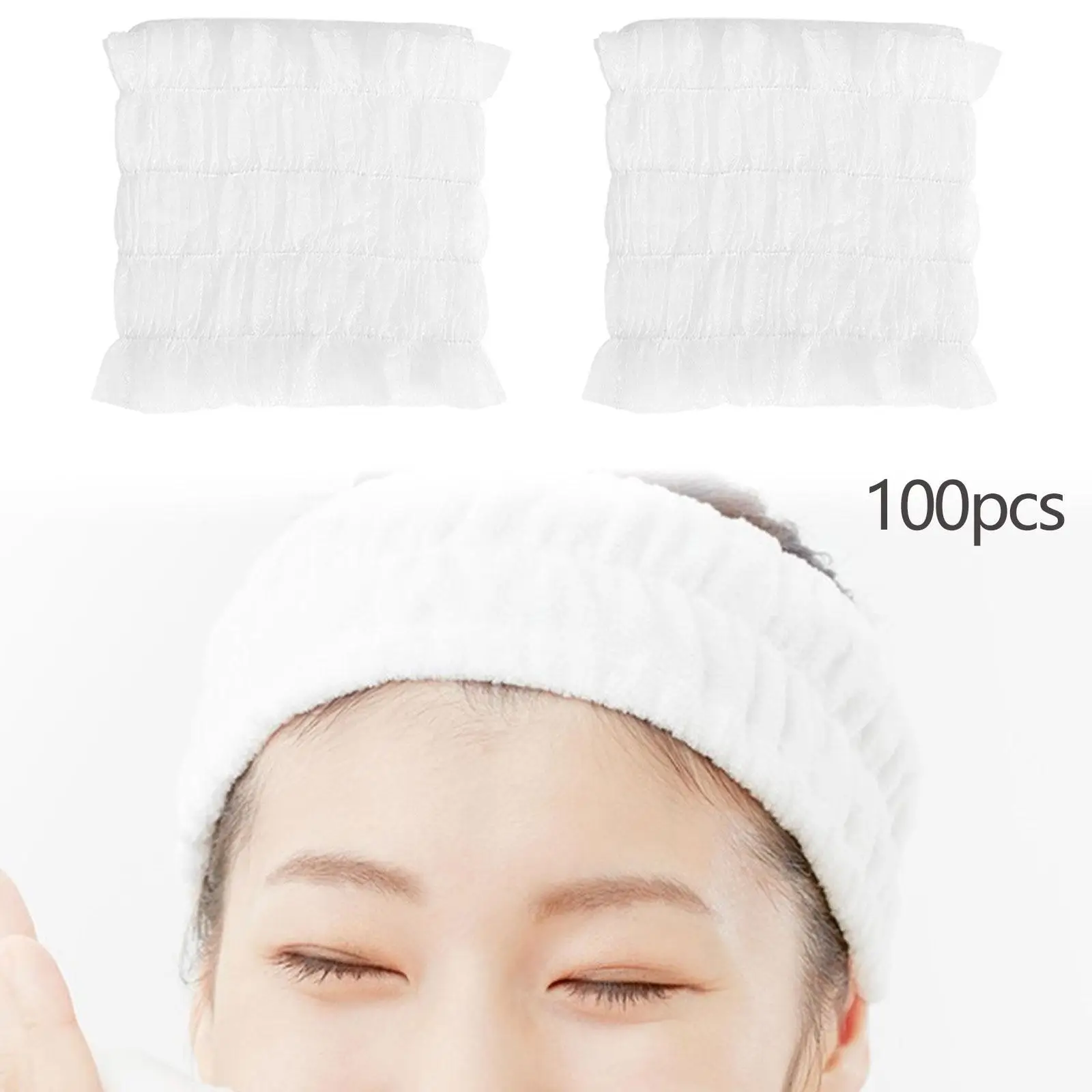 女性のための快適なヘアタイ,ヘッドスカーフ,サウナターバン,美容ヘッドバンド,シャワー,病院用,100個