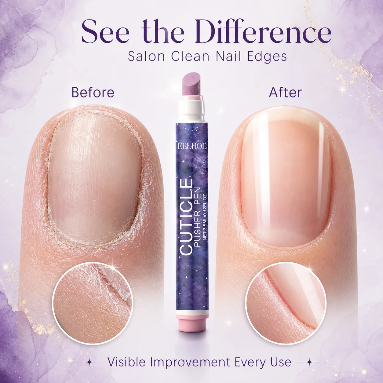 Multi-Effect Nail Edge Pen - Gentle Daily Cleaning Nail Surface Care for Nail Art view 2