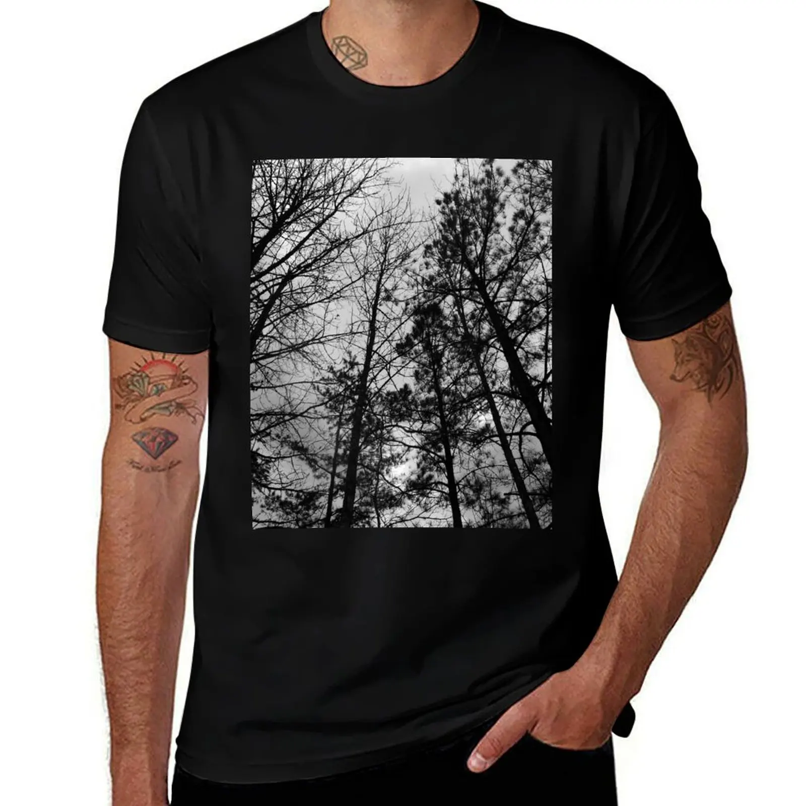 Carving Shadows into an Anemic Sky T-Shirt High Elasticity Sports Tee Shirt