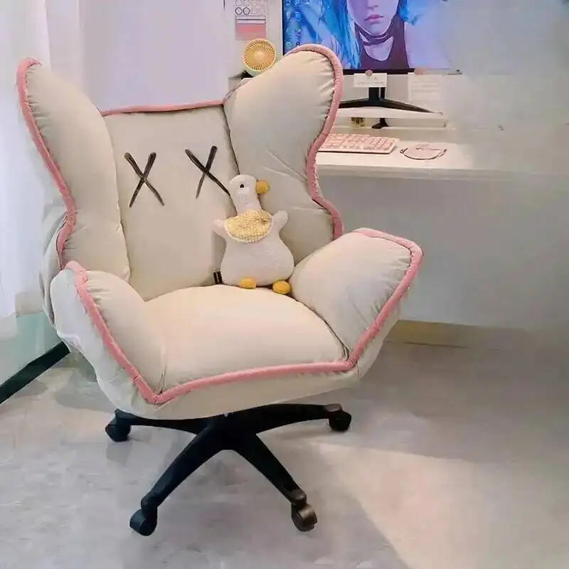 

Chair Computer Ergonomic Mobile Vanity Recliner Office Comfy White Office Chair Nordic Comfortable Metal Silla Gamer Furniture