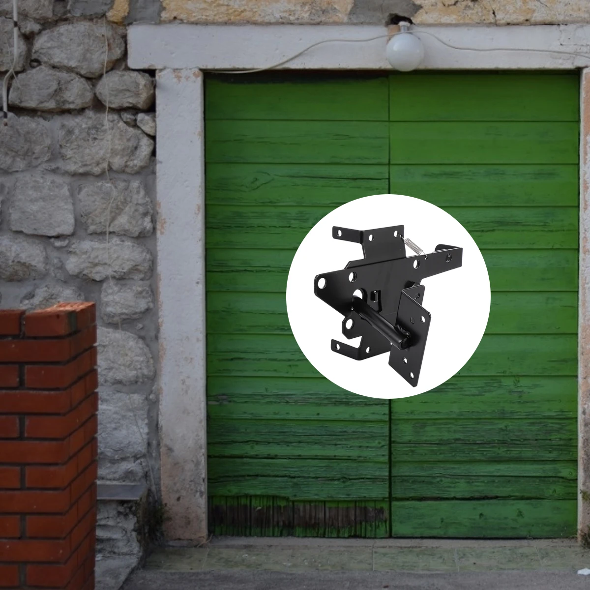 

Heavy Duty Gate Post Mount Yard Door Gate Fence Pool Baby Self-Locking Latch Automatic Latch Security Hardware