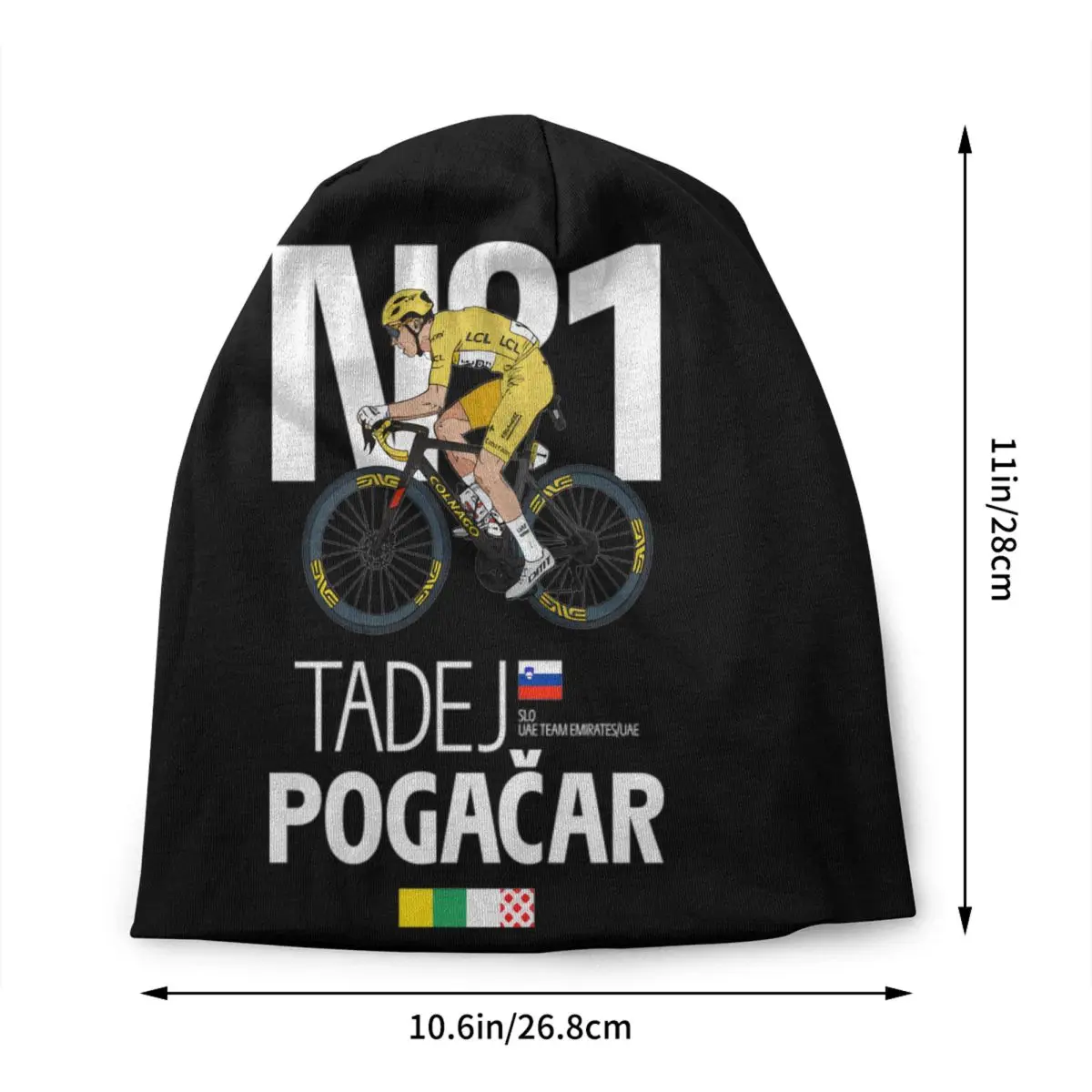 UAE Tadejs Cycling Racer Pogacars Beanie Cap Unisex Winter Warm Bonnet Homme Knit Hats Street Outdoor Skullies Beanies Caps