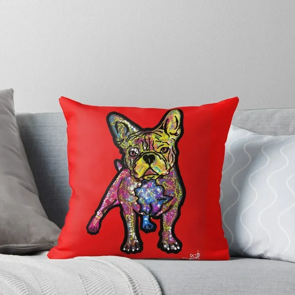 Frenchie Throw Pillow pillow cover christmas Luxury Sofa Cushions Decorative Cushion Cover pillow