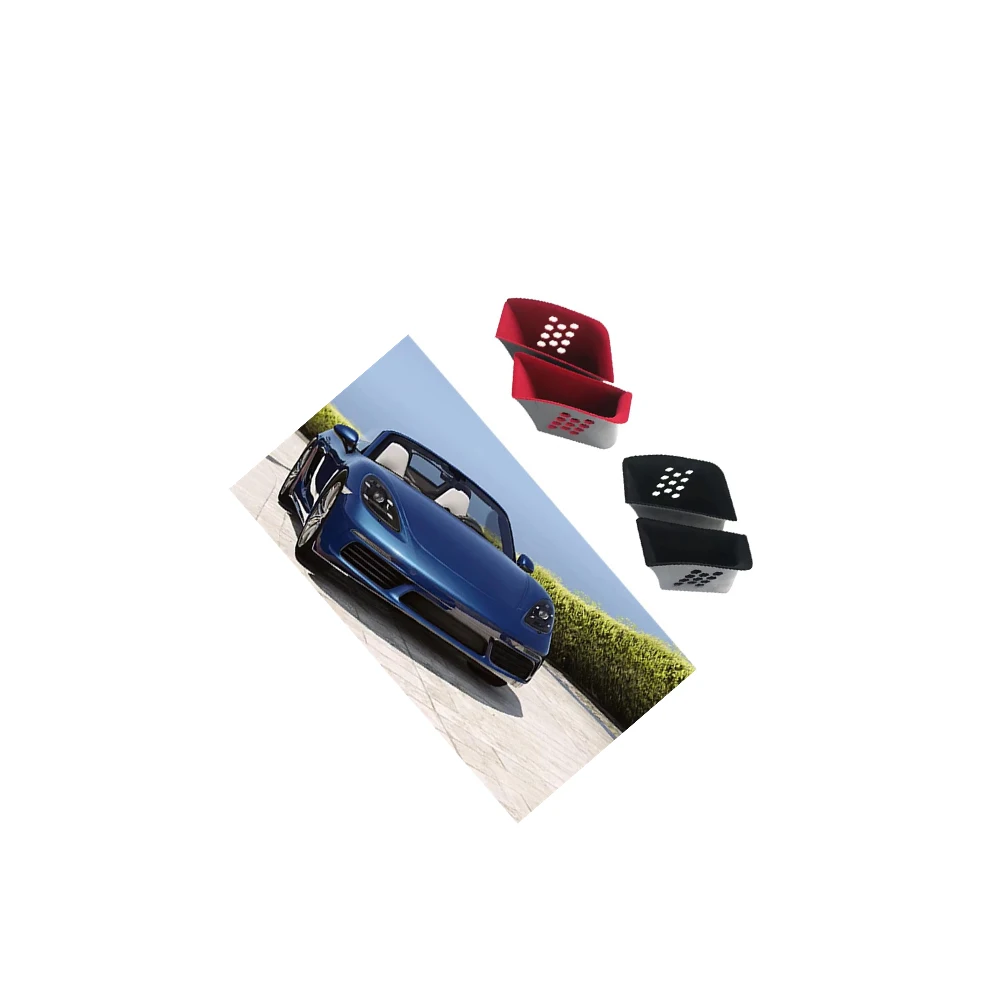 2Pc Car Door Armrest Storage Box Organizer For Porsche 718 911 Boxster Cayman Interior Door Handle Storage Tray Auto Accessories