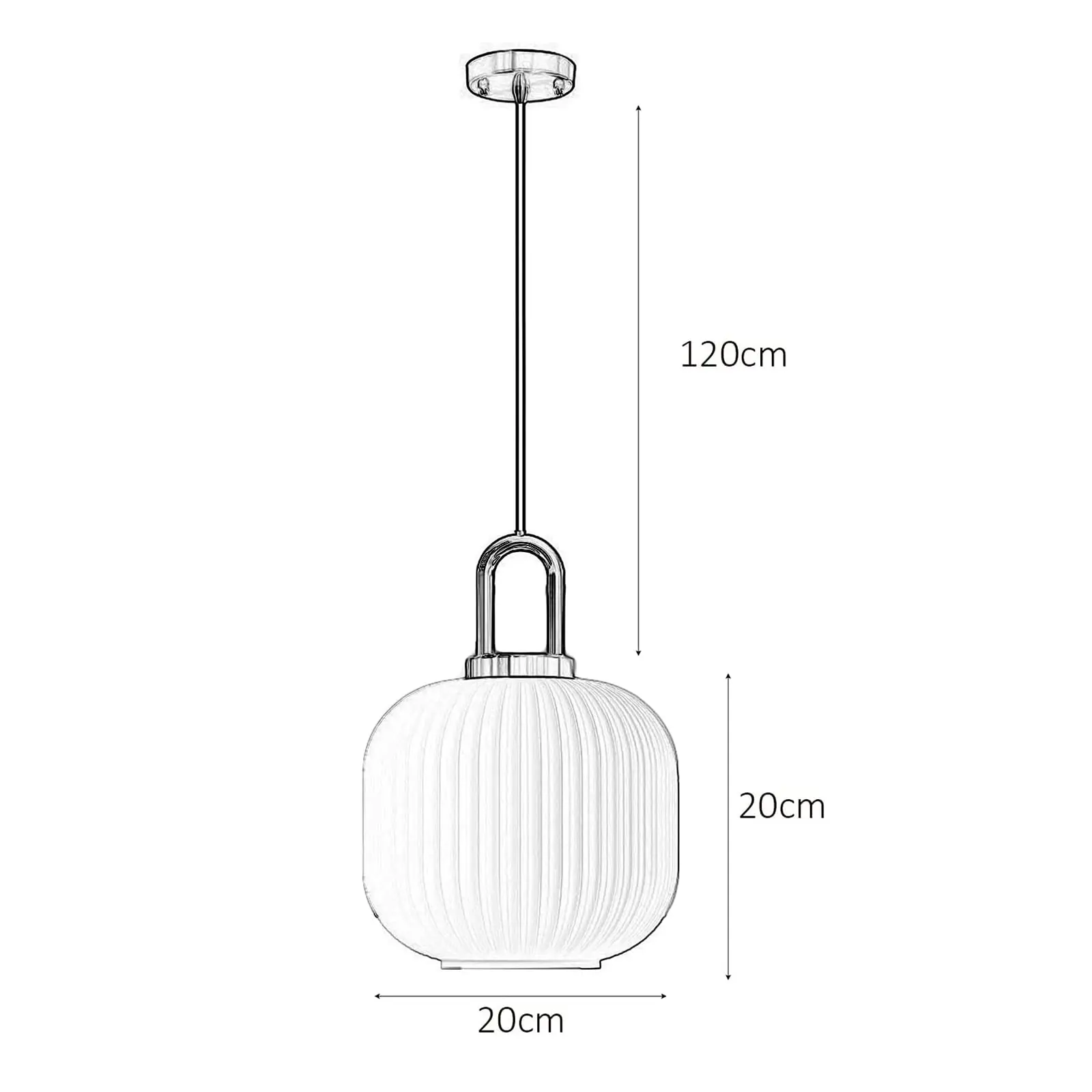 Pendant Lamp Glass Brass, Ceiling Pendant Light Dining Table Lamp, E27 Hanging Light for Living Room Kitchen Island Loft Bar Ø20