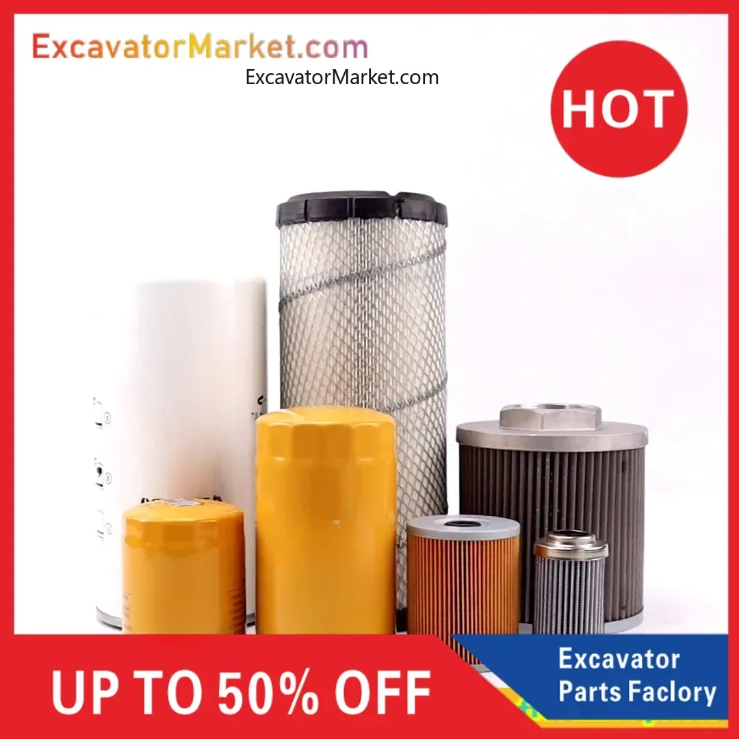 

For Longgong LG6060 65 excavator oil filter diesel filter air filter oil-water separator maintenance high-quality parts