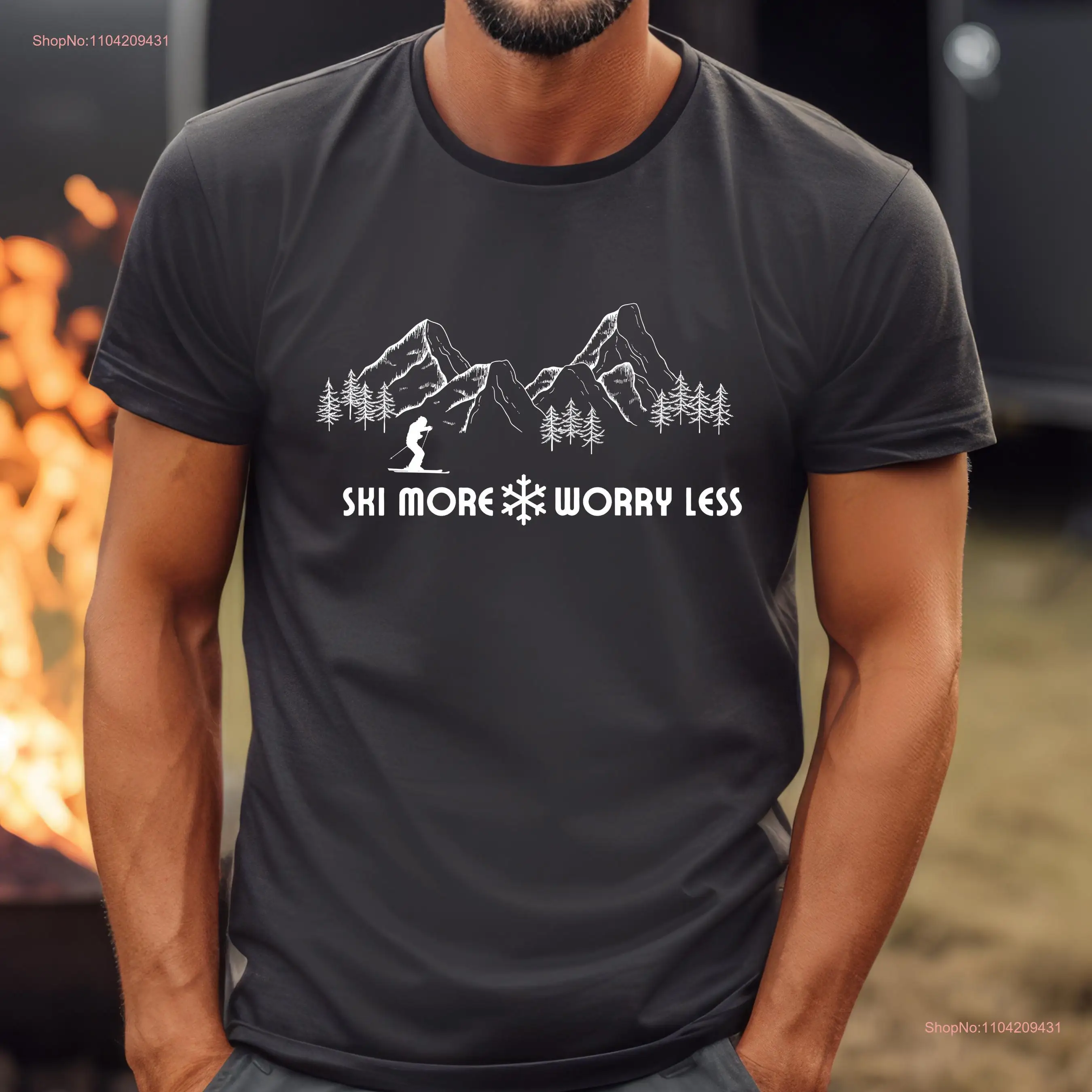 تي شيرت للتزلج بدون قلق، عشاق التزلج عبر البلاد، ملابس رياضية شتوية، أفكار تروس للمزلجين والمتزلجين على الجليد