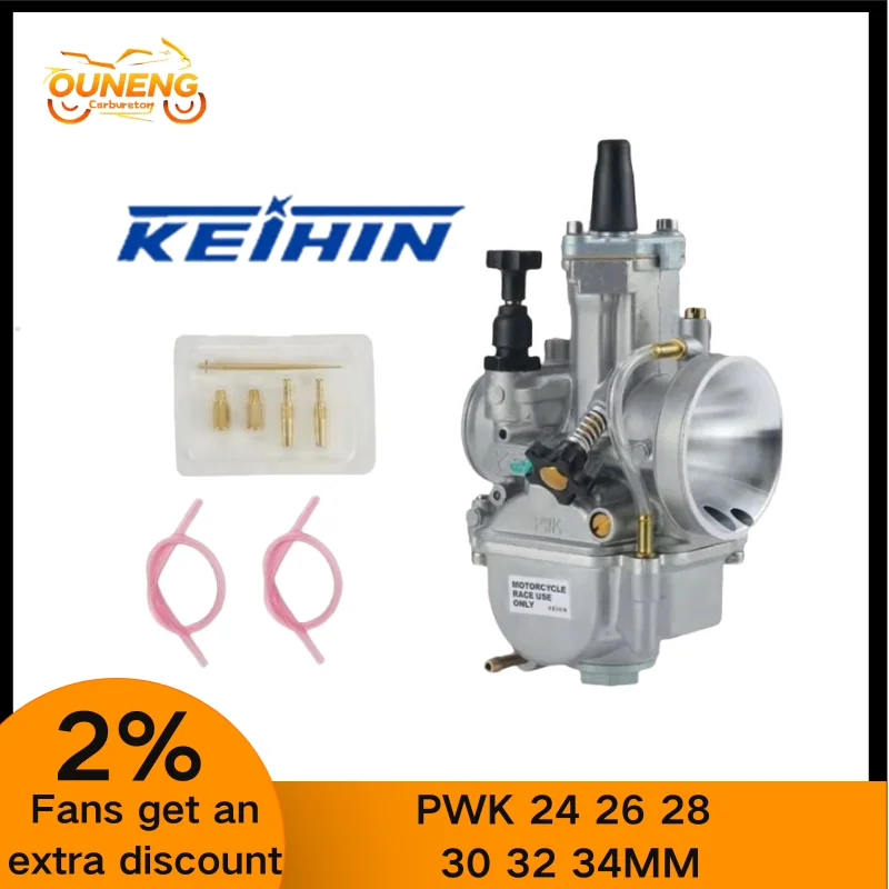 

Motorcycle Carburetor Universal PWK 24 26 28 30 32 34mm For Keihin 2T 4T ATV Quad Go Kart Dirt Bike Scooter Motocross Carb